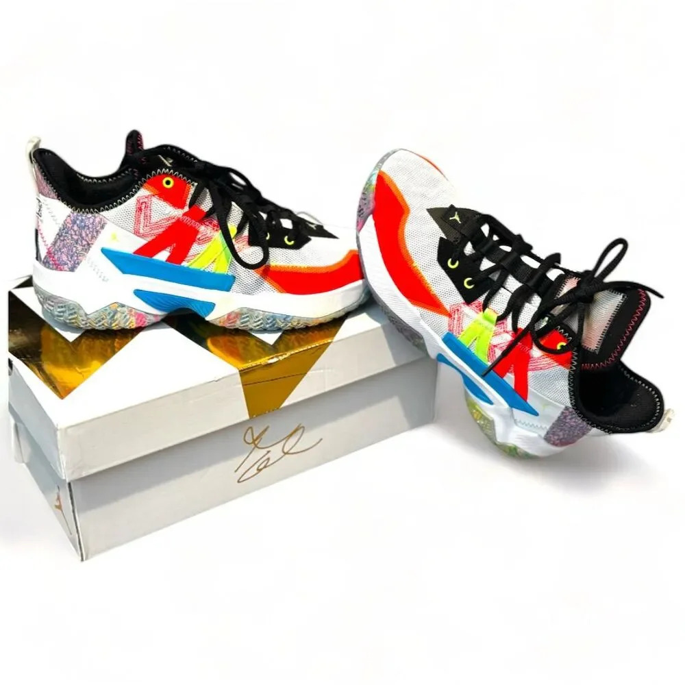 NIB-Jordan One Take II Men’s 10 Wht/ghost green/infrared 23/Blanc/Phantom - Picture 1 of 7